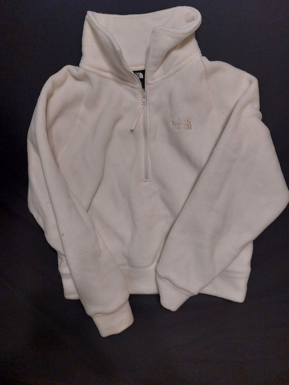 The North Face Men’s Cream Zip-Up Fleece Pullover